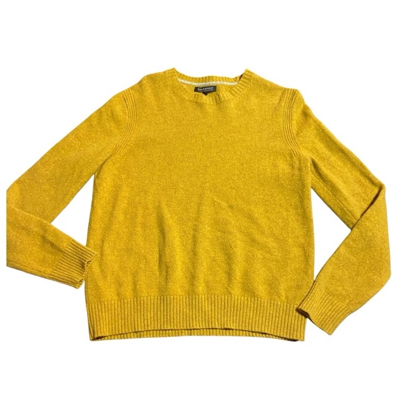 Banana Republic 100% Italian Extra Fine Merino Wool Mustard Rust Sz M - Picture 1 of 6